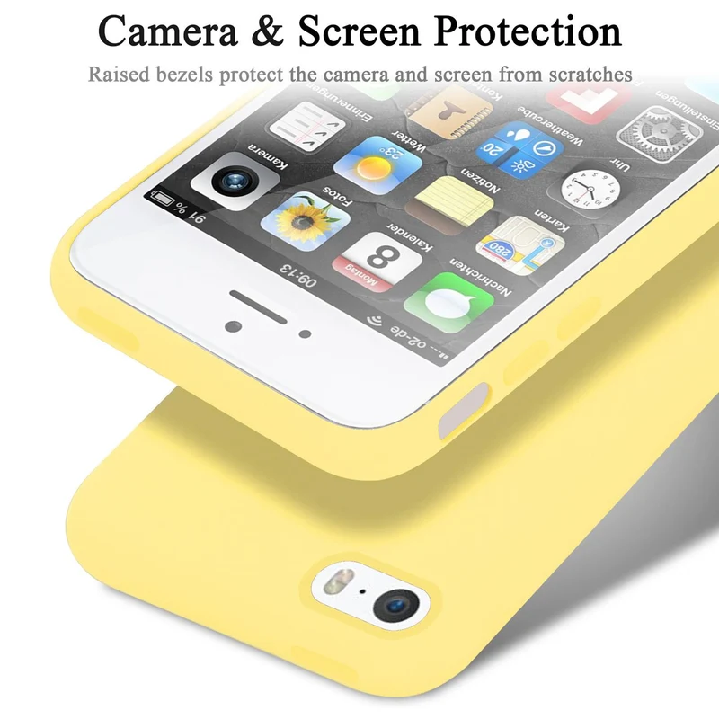 Cadorabo Hülle kompatibel mit Apple iPhone 5 / 5S / SE 2016 Schutzhülle aus flexiblem TPU Silikon