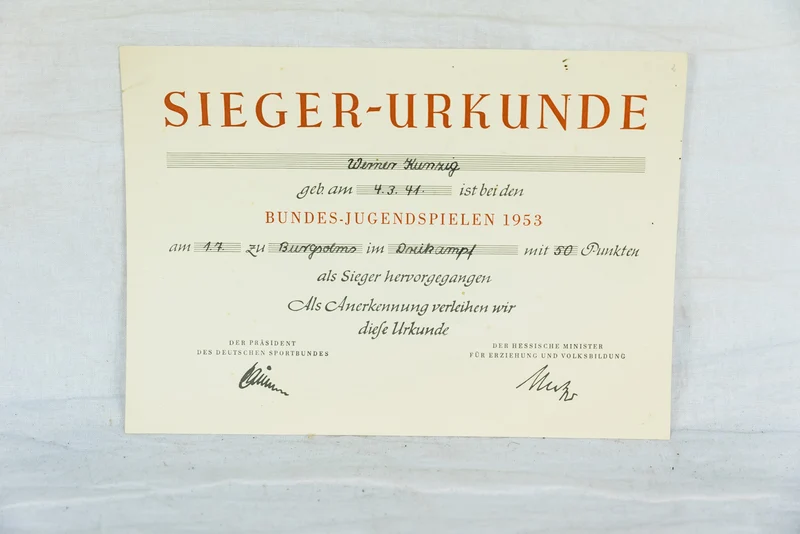 #4 Urkunde nur Sportler