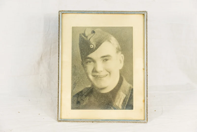Wehrmacht Studiofoto im Rahmen 30x25 cm
