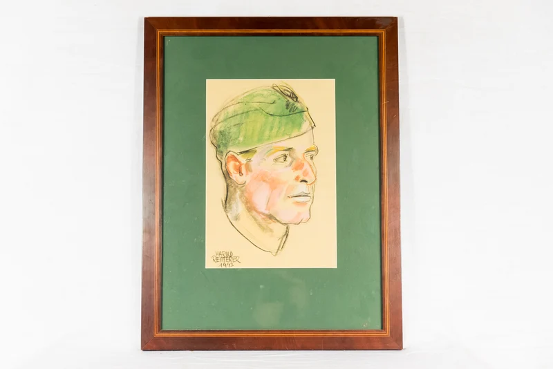Heer Soldatenportrait im Rahmen 60x48 cm