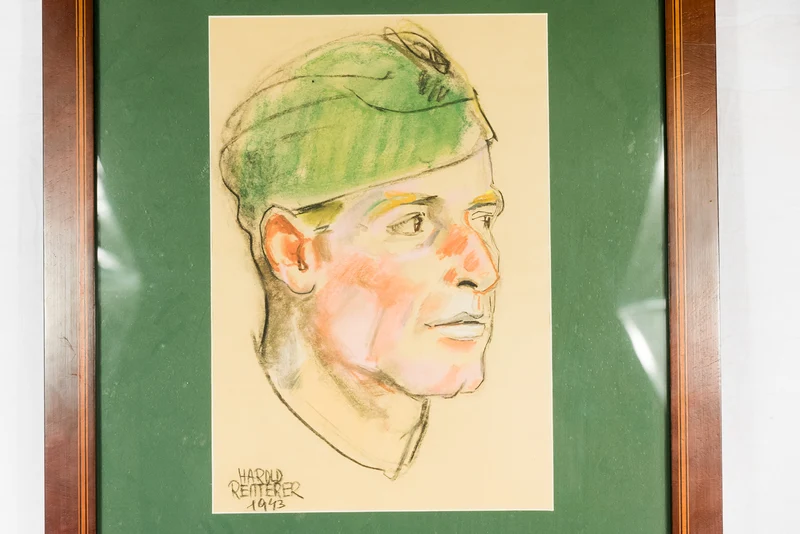Heer Soldatenportrait im Rahmen 60x48 cm