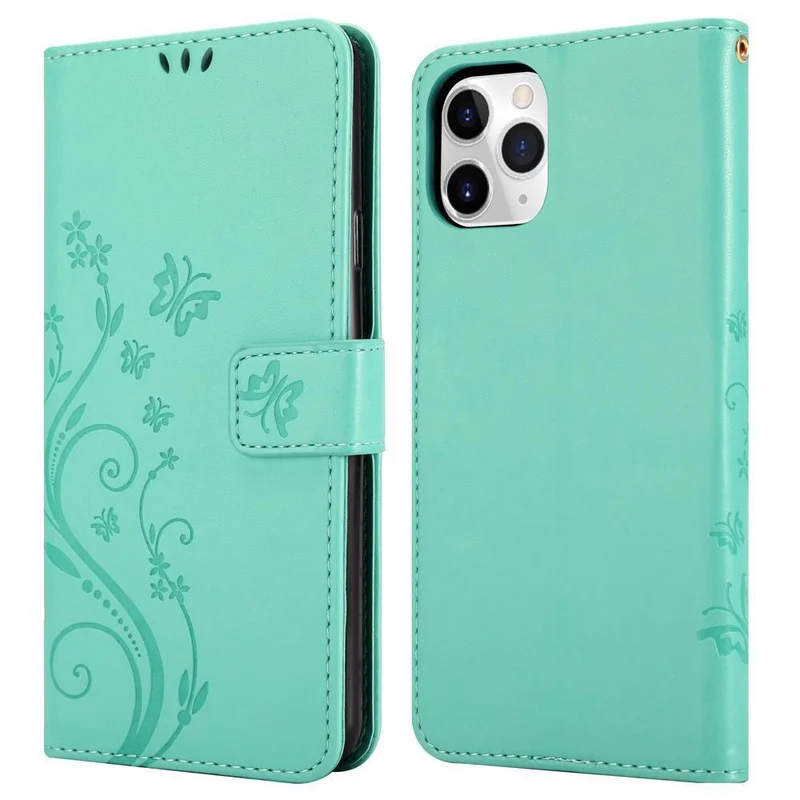 Cadorabo Hülle kompatibel mit Apple iPhone 11 PRO MAX Schutzhülle im Blumen Design mit Magnetverschluss, Standfunktion und Kartenfächern