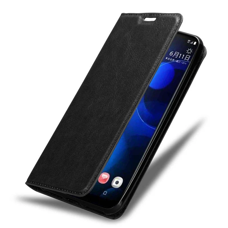 Cadorabo Hülle kompatibel mit HTC Desire 19 PLUS Schutzhülle mit Magnetverschluss, Standfunktion und Kartenfach
