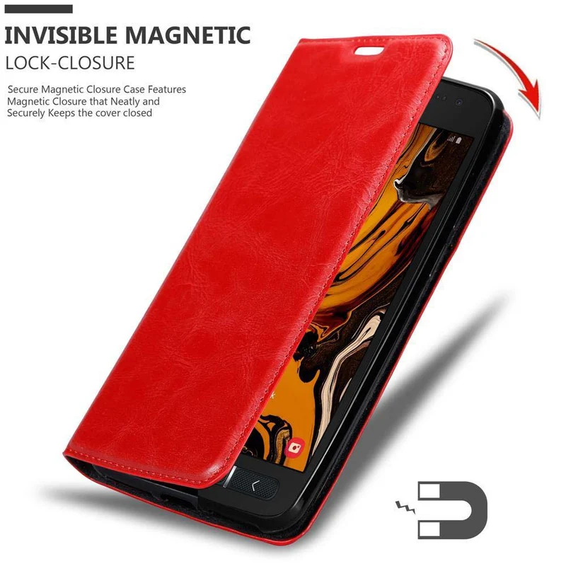 Cadorabo Hülle kompatibel mit Samsung Galaxy XCover 4 / XCover 4s Schutzhülle mit Magnetverschluss, Standfunktion und Kartenfach