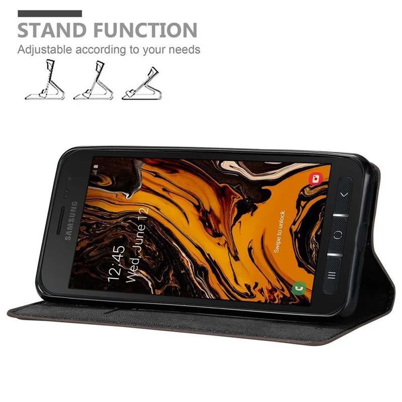Cadorabo Hülle kompatibel mit Samsung Galaxy XCover 4 / XCover 4s Schutzhülle mit Magnetverschluss, Standfunktion und Kartenfach