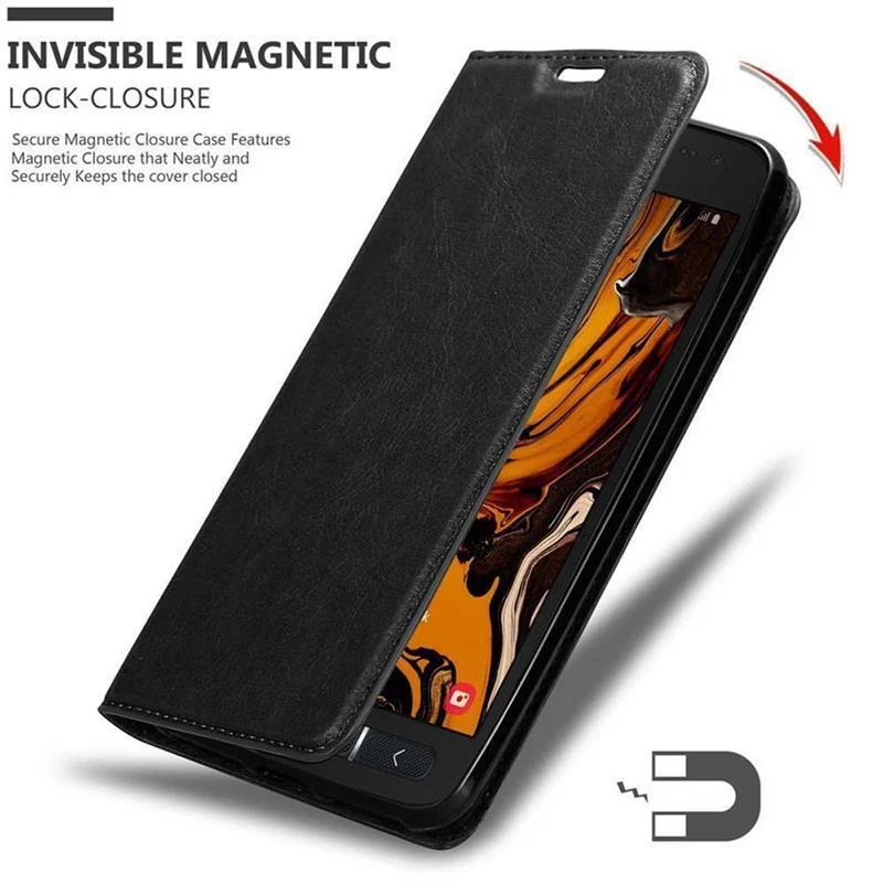 Cadorabo Hülle kompatibel mit Samsung Galaxy XCover 4 / XCover 4s Schutzhülle mit Magnetverschluss, Standfunktion und Kartenfach