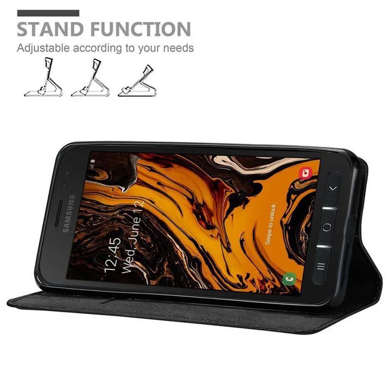 Cadorabo Hülle kompatibel mit Samsung Galaxy XCover 4 / XCover 4s Schutzhülle mit Magnetverschluss, Standfunktion und Kartenfach