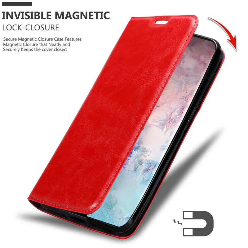 Cadorabo Hülle kompatibel mit Samsung Galaxy NOTE 10 PLUS Schutzhülle mit Magnetverschluss, Standfunktion und Kartenfach