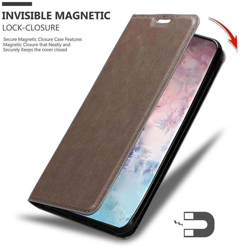 Cadorabo Hülle kompatibel mit Samsung Galaxy NOTE 10 PLUS Schutzhülle mit Magnetverschluss, Standfunktion und Kartenfach