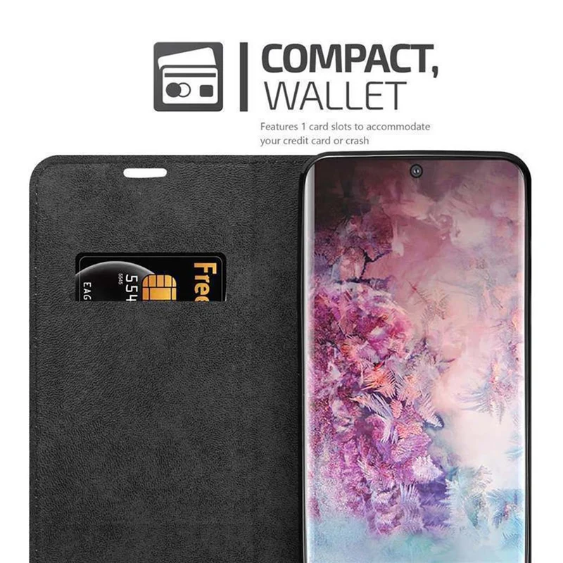 Cadorabo Hülle kompatibel mit Samsung Galaxy NOTE 10 PLUS Schutzhülle mit Magnetverschluss, Standfunktion und Kartenfach