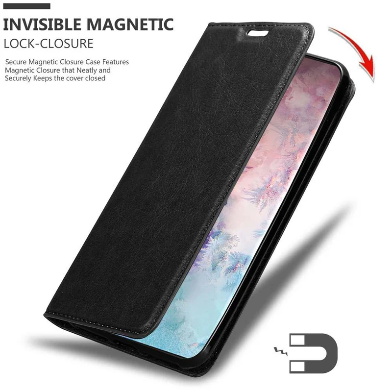 Cadorabo Hülle kompatibel mit Samsung Galaxy NOTE 10 PLUS Schutzhülle mit Magnetverschluss, Standfunktion und Kartenfach
