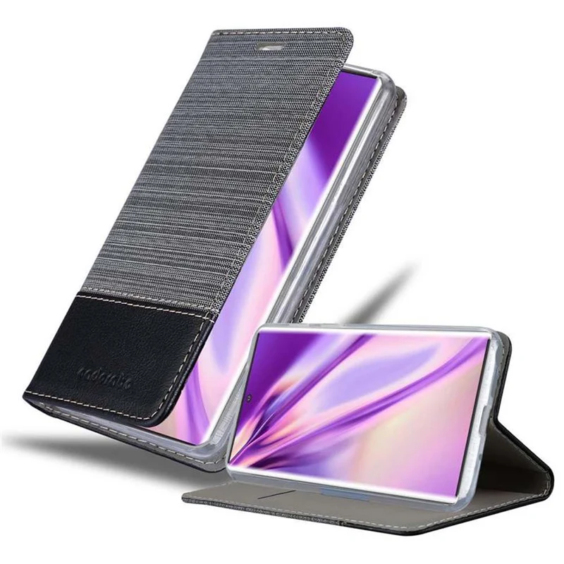 Cadorabo Hülle kompatibel mit Samsung Galaxy NOTE 10 PLUS Schutzhülle mit Magnetverschluss, Standfunktion und Kartenfach