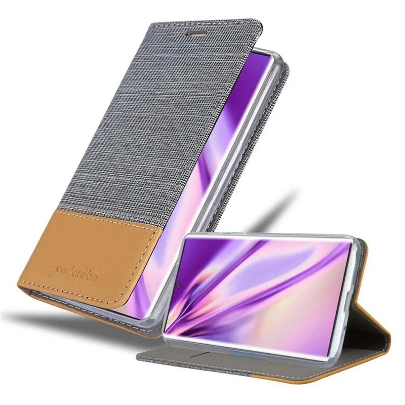 Cadorabo Hülle kompatibel mit Samsung Galaxy NOTE 10 PLUS Schutzhülle mit Magnetverschluss, Standfunktion und Kartenfach