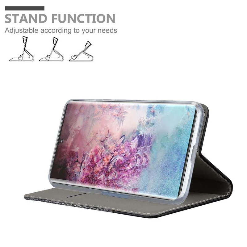 Cadorabo Hülle kompatibel mit Samsung Galaxy NOTE 10 PLUS Schutzhülle mit Magnetverschluss, Standfunktion und Kartenfach