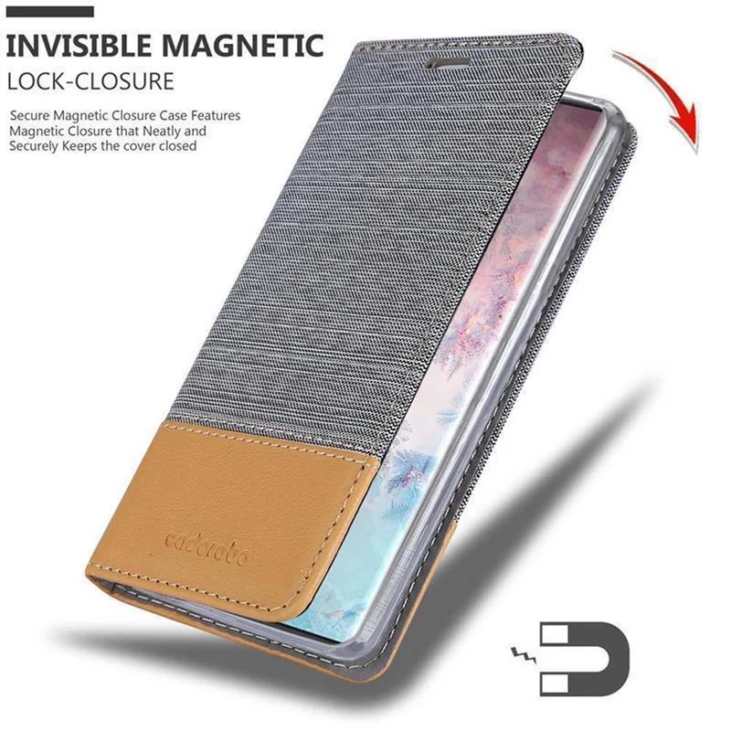 Cadorabo Hülle kompatibel mit Samsung Galaxy NOTE 10 PLUS Schutzhülle mit Magnetverschluss, Standfunktion und Kartenfach