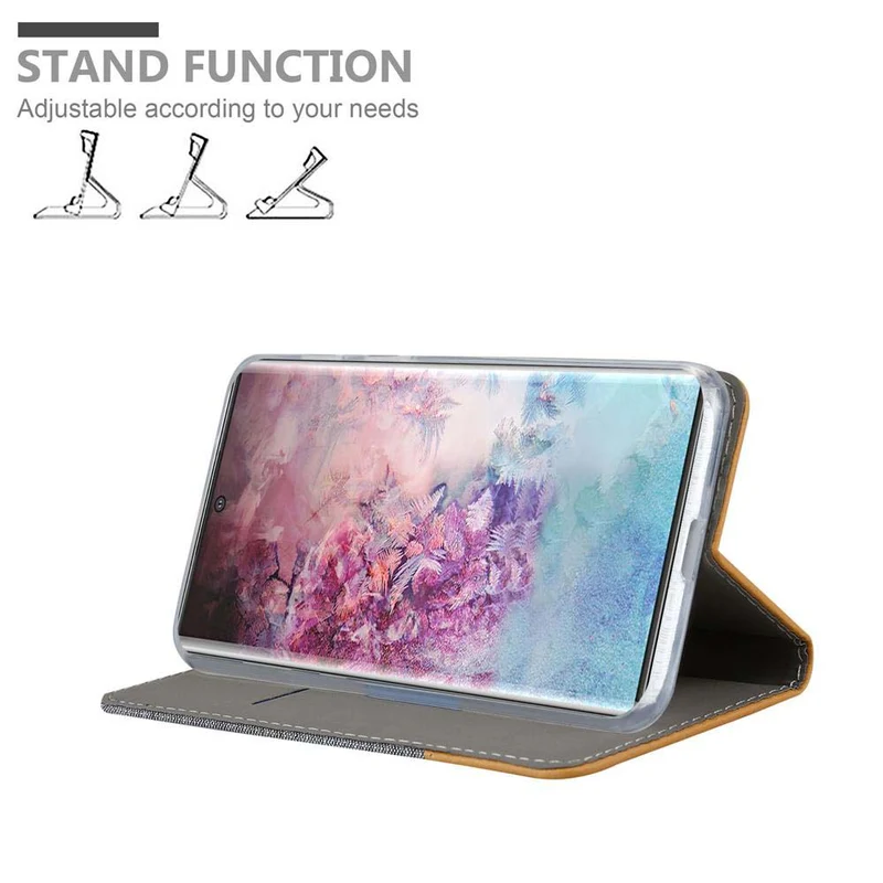 Cadorabo Hülle kompatibel mit Samsung Galaxy NOTE 10 PLUS Schutzhülle mit Magnetverschluss, Standfunktion und Kartenfach