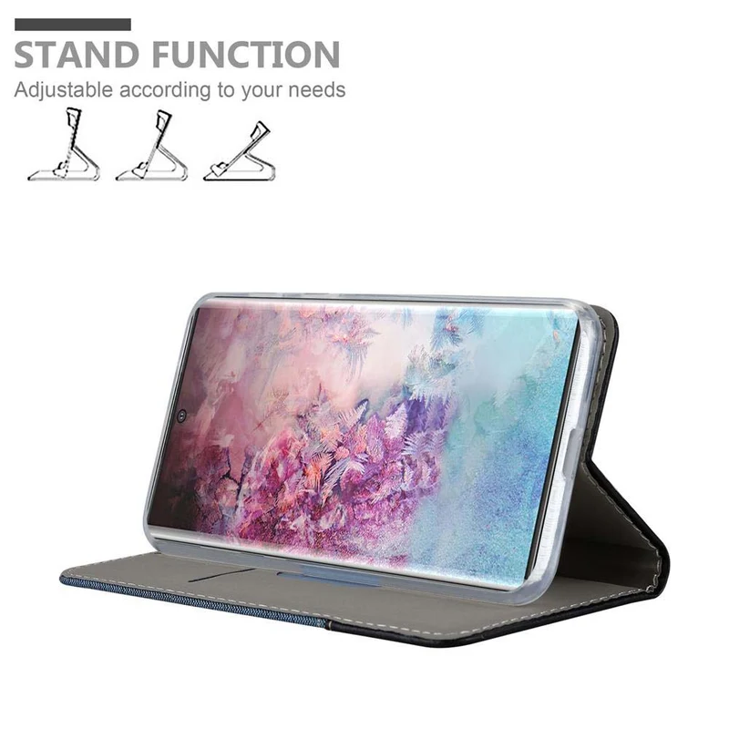 Cadorabo Hülle kompatibel mit Samsung Galaxy NOTE 10 PLUS Schutzhülle mit Magnetverschluss, Standfunktion und Kartenfach