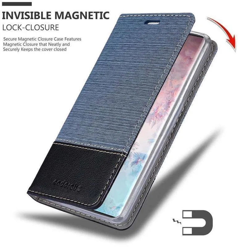 Cadorabo Hülle kompatibel mit Samsung Galaxy NOTE 10 PLUS Schutzhülle mit Magnetverschluss, Standfunktion und Kartenfach