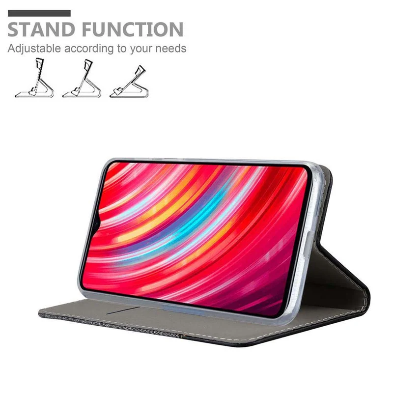 Cadorabo Hülle kompatibel mit Xiaomi RedMi NOTE 8 PRO Schutzhülle mit Magnetverschluss, Standfunktion und Kartenfach