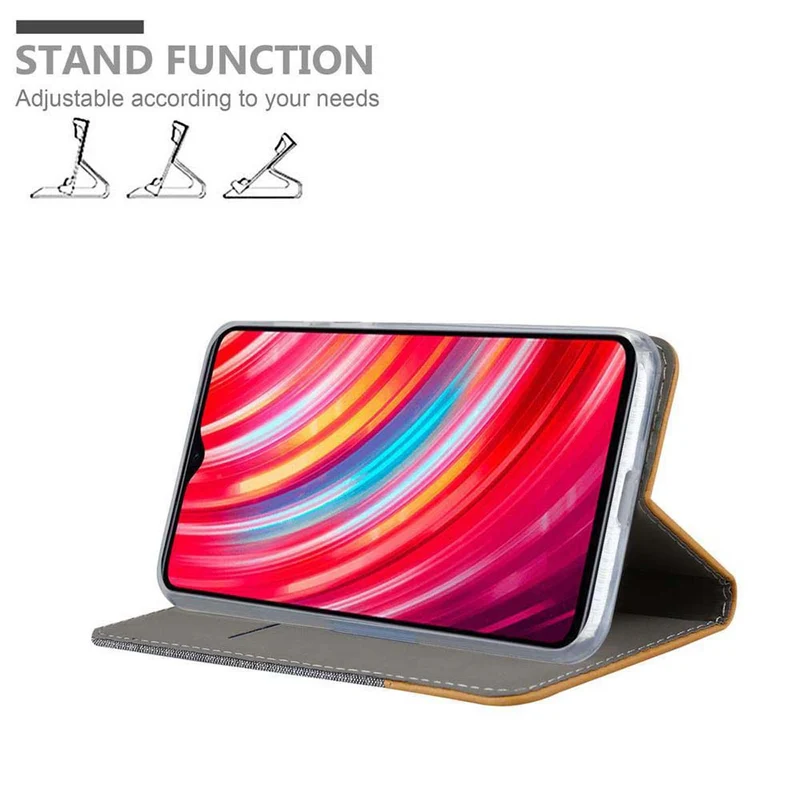Cadorabo Hülle kompatibel mit Xiaomi RedMi NOTE 8 PRO Schutzhülle mit Magnetverschluss, Standfunktion und Kartenfach