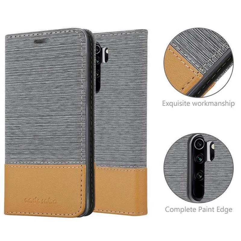 Cadorabo Hülle kompatibel mit Xiaomi RedMi NOTE 8 PRO Schutzhülle mit Magnetverschluss, Standfunktion und Kartenfach