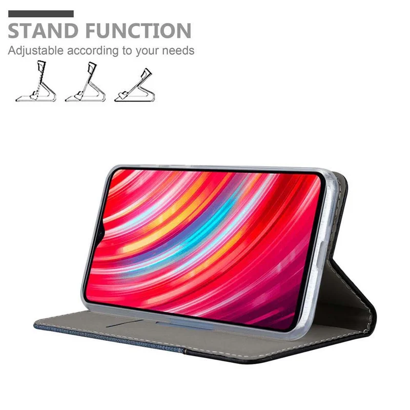Cadorabo Hülle kompatibel mit Xiaomi RedMi NOTE 8 PRO Schutzhülle mit Magnetverschluss, Standfunktion und Kartenfach