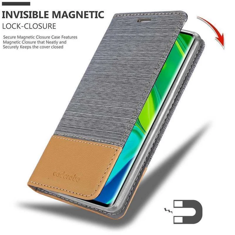 Cadorabo Hülle kompatibel mit Xiaomi RedMi NOTE 10 4G / RedMi NOTE 10S Schutzhülle mit Magnetverschluss, Standfunktion und Kartenfach