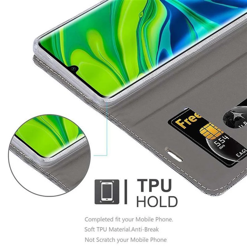 Cadorabo Hülle kompatibel mit Xiaomi RedMi NOTE 10 4G / RedMi NOTE 10S Schutzhülle mit Magnetverschluss, Standfunktion und Kartenfach