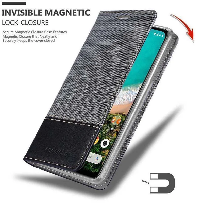 Cadorabo Hülle kompatibel mit Xiaomi Mi CC9 Schutzhülle mit Magnetverschluss, Standfunktion und Kartenfach