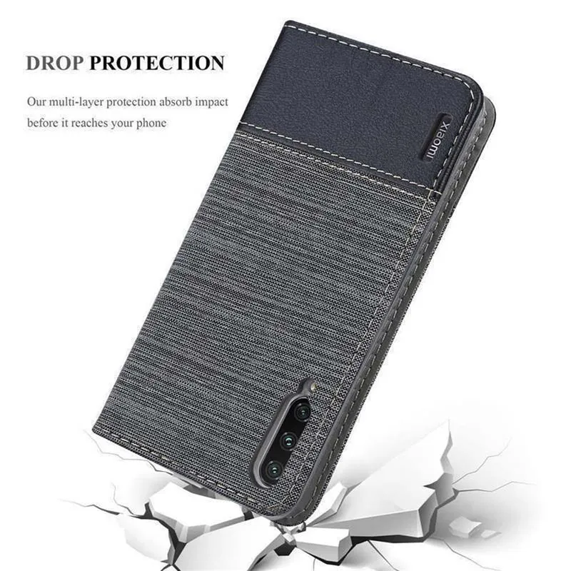 Cadorabo Hülle kompatibel mit Xiaomi Mi CC9 Schutzhülle mit Magnetverschluss, Standfunktion und Kartenfach