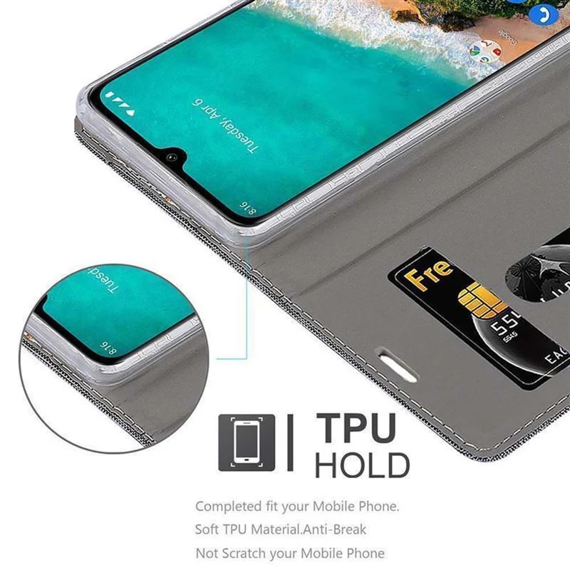 Cadorabo Hülle kompatibel mit Xiaomi Mi CC9 Schutzhülle mit Magnetverschluss, Standfunktion und Kartenfach