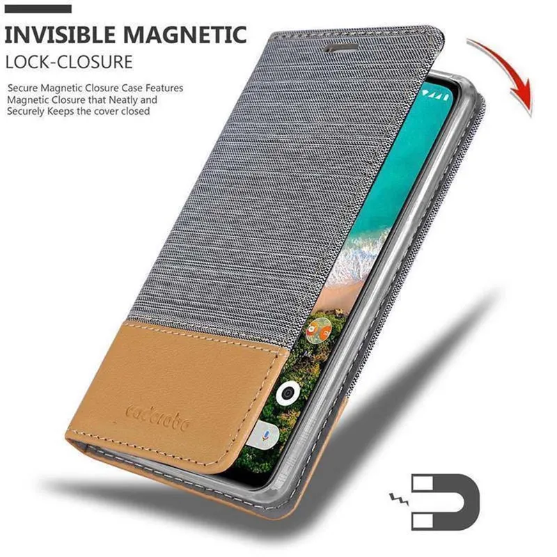 Cadorabo Hülle kompatibel mit Xiaomi Mi CC9 Schutzhülle mit Magnetverschluss, Standfunktion und Kartenfach