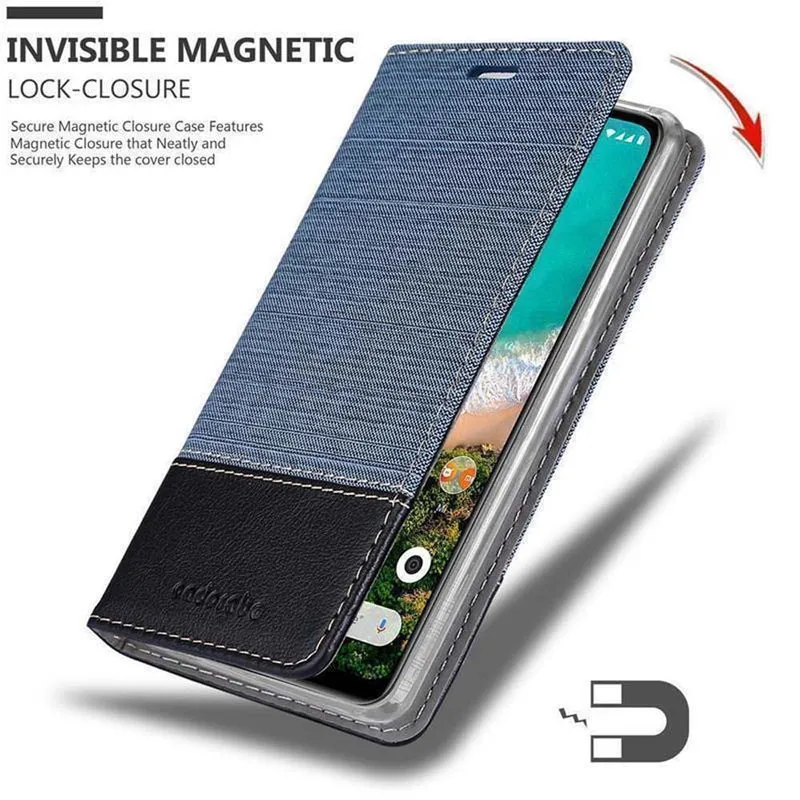 Cadorabo Hülle kompatibel mit Xiaomi Mi CC9 Schutzhülle mit Magnetverschluss, Standfunktion und Kartenfach