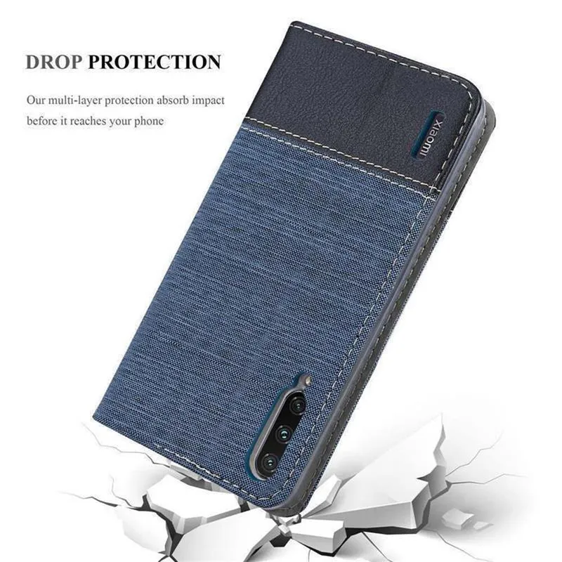 Cadorabo Hülle kompatibel mit Xiaomi Mi CC9 Schutzhülle mit Magnetverschluss, Standfunktion und Kartenfach