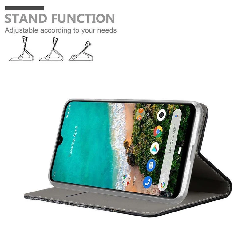 Cadorabo Hülle kompatibel mit Xiaomi Mi A3 Schutzhülle mit Magnetverschluss, Standfunktion und Kartenfach