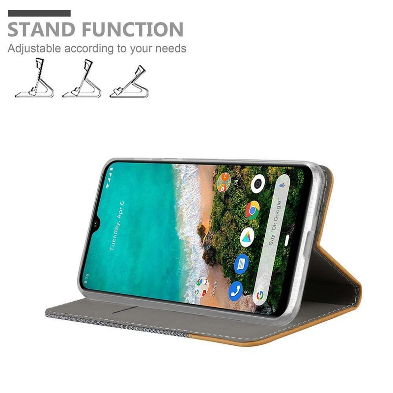 Cadorabo Hülle kompatibel mit Xiaomi Mi A3 Schutzhülle mit Magnetverschluss, Standfunktion und Kartenfach