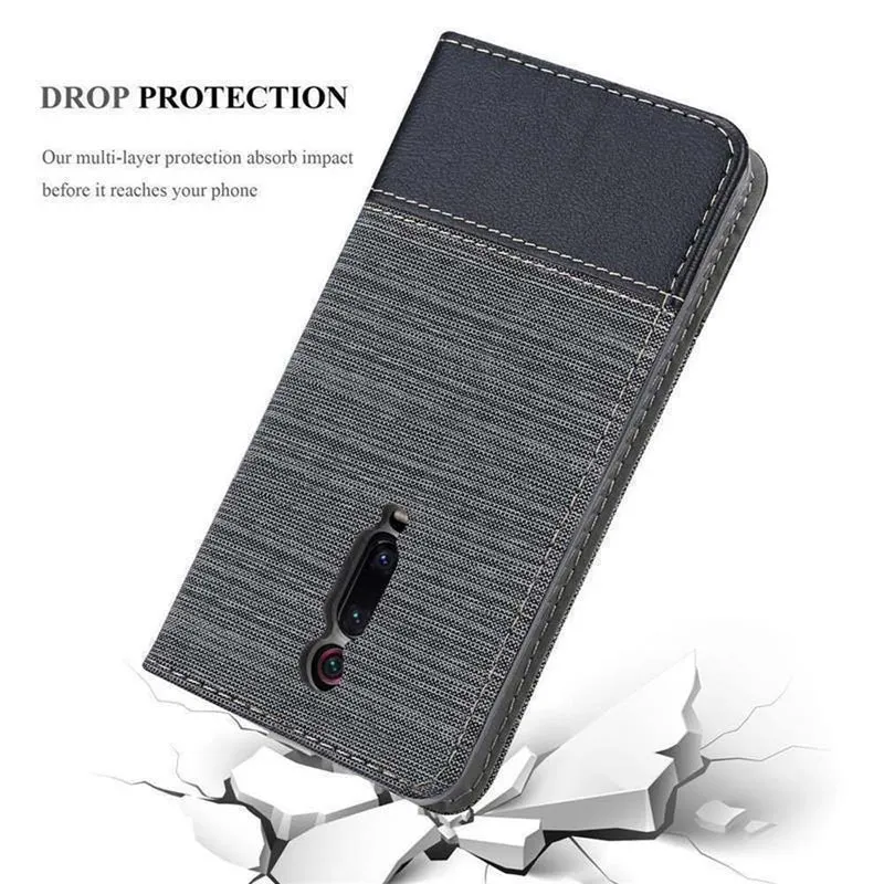Cadorabo Hülle kompatibel mit Xiaomi Mi 9T / Mi 9T PRO / RedMi K20 / RedMi K20 PRO Schutzhülle mit Magnetverschluss, Standfunktion und Kartenfach