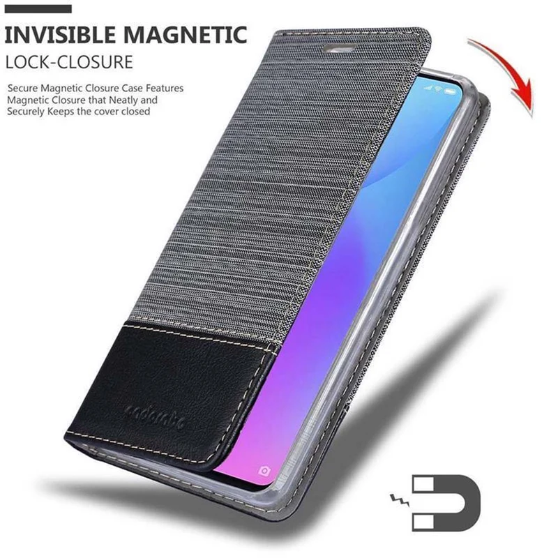 Cadorabo Hülle kompatibel mit Xiaomi Mi 9T / Mi 9T PRO / RedMi K20 / RedMi K20 PRO Schutzhülle mit Magnetverschluss, Standfunktion und Kartenfach