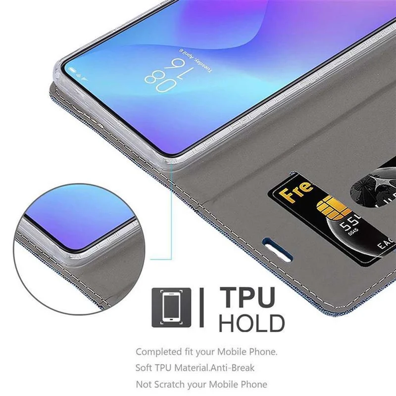 Cadorabo Hülle kompatibel mit Xiaomi Mi 9T / Mi 9T PRO / RedMi K20 / RedMi K20 PRO Schutzhülle mit Magnetverschluss, Standfunktion und Kartenfach