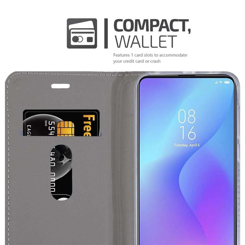 Cadorabo Hülle kompatibel mit Xiaomi Mi 9T / Mi 9T PRO / RedMi K20 / RedMi K20 PRO Schutzhülle mit Magnetverschluss, Standfunktion und Kartenfach