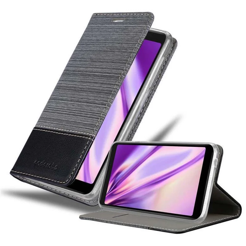 Cadorabo Hülle kompatibel mit WIKO Y60 Schutzhülle mit Magnetverschluss, Standfunktion und Kartenfach