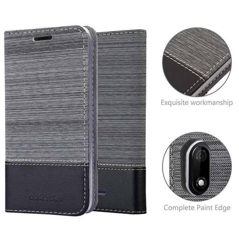 Cadorabo Hülle kompatibel mit WIKO Y60 Schutzhülle mit Magnetverschluss, Standfunktion und Kartenfach