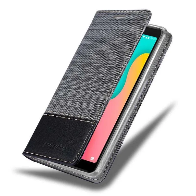 Cadorabo Hülle kompatibel mit WIKO Y60 Schutzhülle mit Magnetverschluss, Standfunktion und Kartenfach