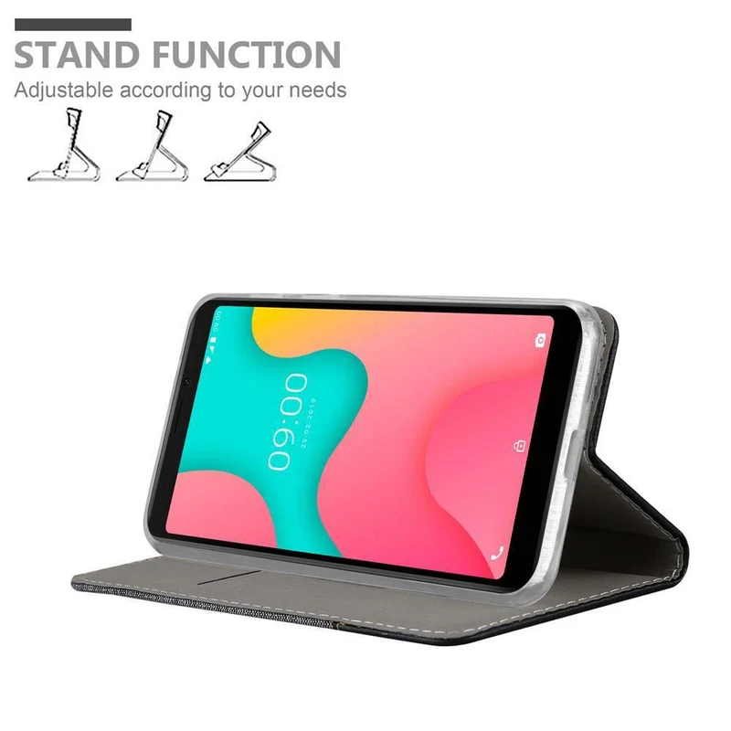 Cadorabo Hülle kompatibel mit WIKO Y60 Schutzhülle mit Magnetverschluss, Standfunktion und Kartenfach
