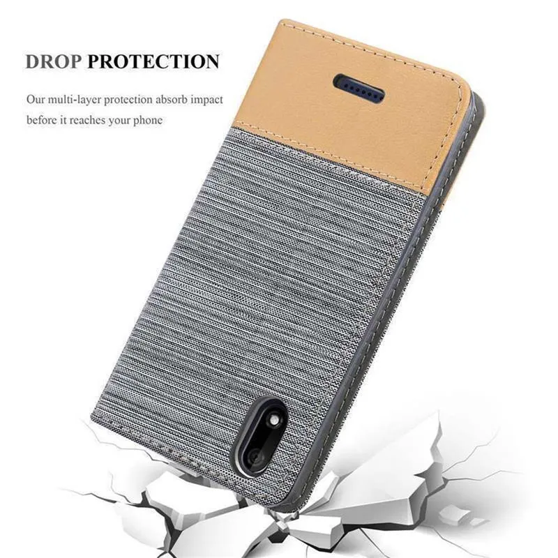Cadorabo Hülle kompatibel mit WIKO Y60 Schutzhülle mit Magnetverschluss, Standfunktion und Kartenfach
