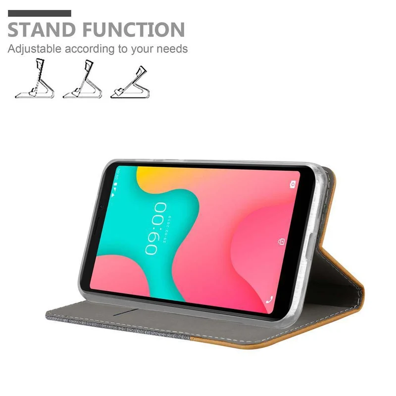 Cadorabo Hülle kompatibel mit WIKO Y60 Schutzhülle mit Magnetverschluss, Standfunktion und Kartenfach