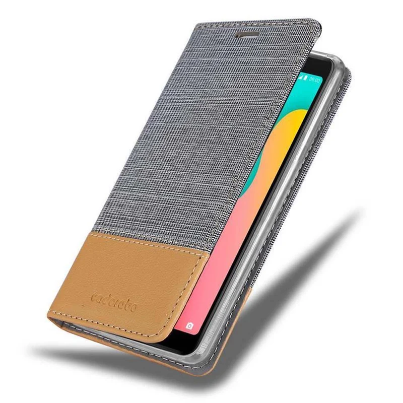 Cadorabo Hülle kompatibel mit WIKO Y60 Schutzhülle mit Magnetverschluss, Standfunktion und Kartenfach
