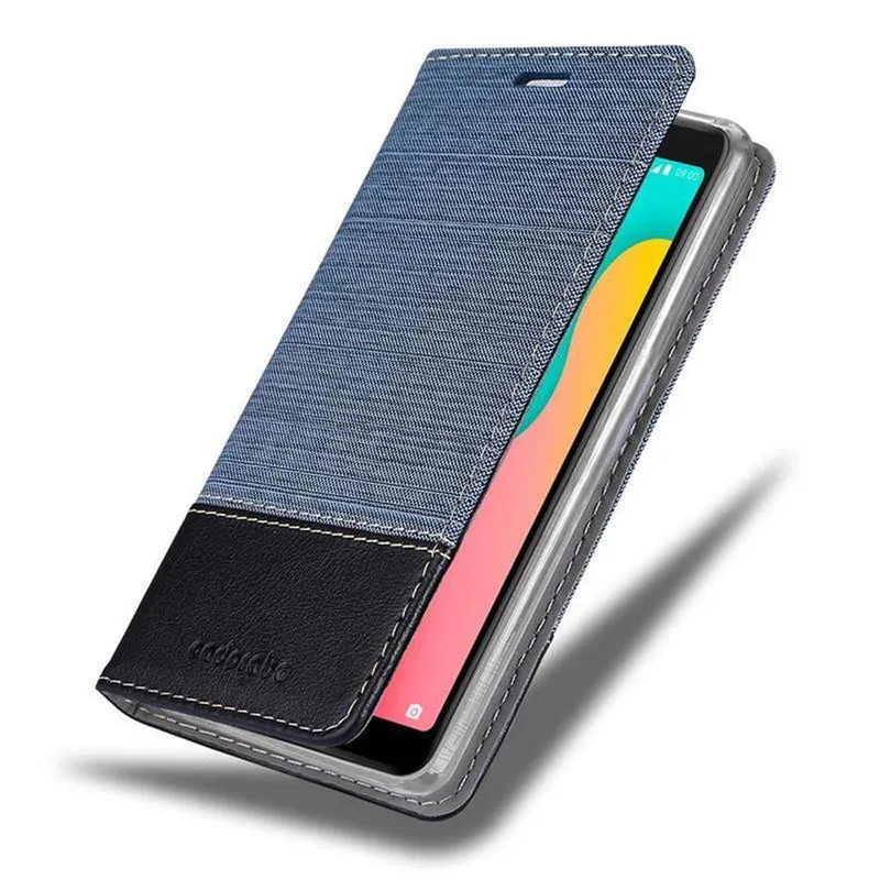 Cadorabo Hülle kompatibel mit WIKO Y60 Schutzhülle mit Magnetverschluss, Standfunktion und Kartenfach