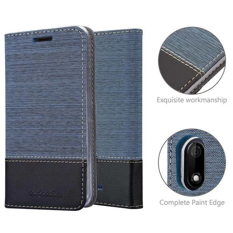 Cadorabo Hülle kompatibel mit WIKO Y60 Schutzhülle mit Magnetverschluss, Standfunktion und Kartenfach