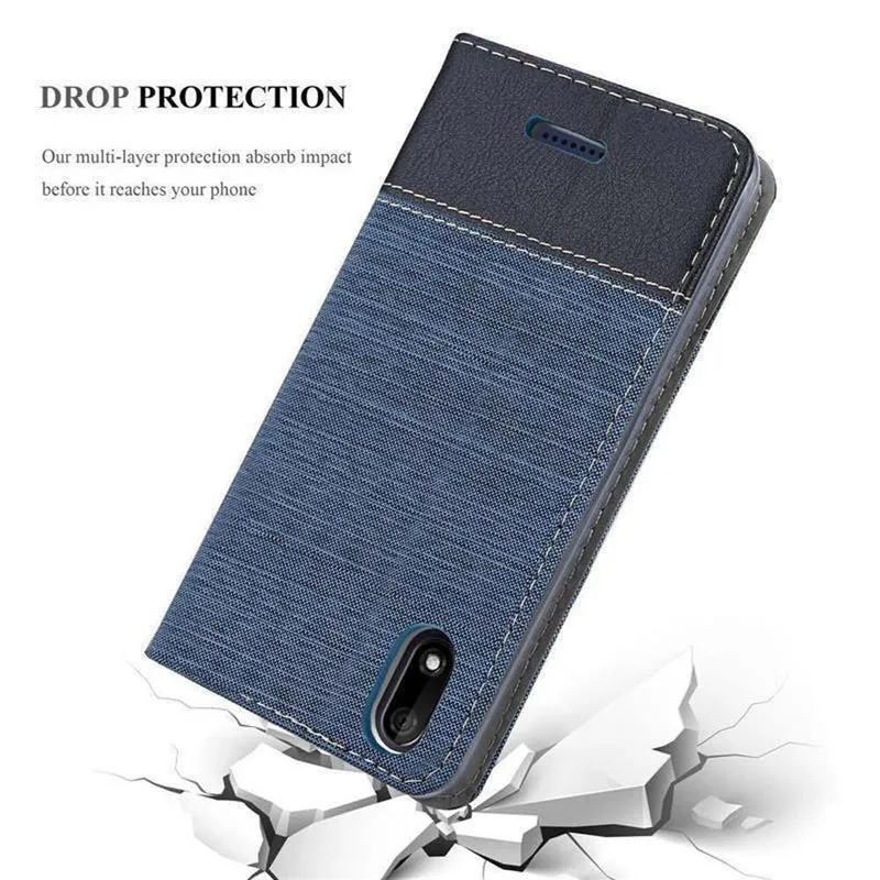 Cadorabo Hülle kompatibel mit WIKO Y60 Schutzhülle mit Magnetverschluss, Standfunktion und Kartenfach